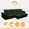 Sofá Retrátil 380 Cm 7 Lugares Duplo Molejo Pillow D28 Portinari Veludo Verde - Grandellar - 4