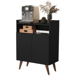 Balcão / Aparador Buffet Wind Retro 2 Portas:Black - 1