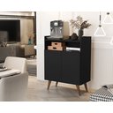 Ver imagem 2 de Balcão / Aparador Buffet Wind Retro 2 Portas:Black