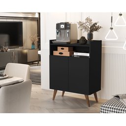 Balcão / Aparador Buffet Wind Retro 2 Portas:Black - 2
