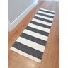 Tapete Passadeira Boho Listrado 45x140cm Natural/Preto - Antiderrapante - 3