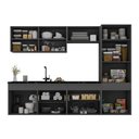 Ver imagem 2 de Armário Cozinha Modulada Completa Suspensa 251,5cm Milano Multimóveis Mp2409 Cinza