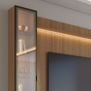 Ver imagem 7 de Estante para TV Home Theater 85" 100% MDF 291cm Prateleiras Cristaleira Vidro Reflecta LED Carvalho