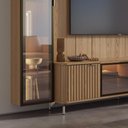 Ver imagem 4 de Estante para TV até 85 Polegadas com Prateleiras e Cristaleira Vidro Reflecta 100% MDF com LED Neon