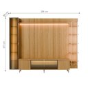 Ver imagem 3 de Estante para TV até 85 Polegadas com Prateleiras e Cristaleira Vidro Reflecta 100% MDF com LED Neon