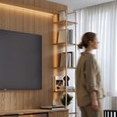 Ver imagem 5 de Estante para TV até 85 Polegadas com Prateleiras e Cristaleira Vidro Reflecta 100% MDF com LED Neon