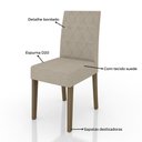 Ver imagem 3 de Kit de 6 Cadeiras Jade com Tecido em Suede Bordado Carvalho/fendi