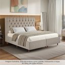 Ver imagem 3 de Kit Cama Box King e Cabeceira em Madeira Maciça Estofada Espresso Móveis Bege/Linho