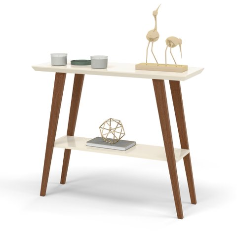 Aparador Davi para Sala Estar Retrô: Off White