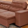 Sofá Canto Chaise 3,60M x 2,20M Retrátil Mola Bonnel Pillow D28 Stillo Veludo Rosa Escuro - Grandell - 2