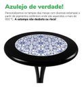 Ver imagem 7 de Conjunto Mesa Bistrô Alta Redonda 60cm + 2 Banquetas Bar Varanda Pub - Azulejo Português - Preta