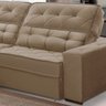 Sofá Retrátil 3,20M 6 Lugares Duplo Molejo Reclinável D28 Passion Veludo Bege - Grandellar - 2
