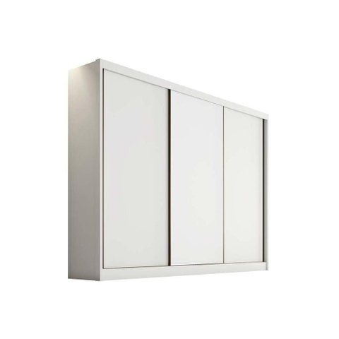 Guarda Roupas 3 Portas de Correr e 4 Gavetas Sollo-logan Branco - Novo Horizonte