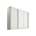 Ver imagem 1 de Guarda Roupas 3 Portas de Correr e 4 Gavetas Sollo-logan Branco - Novo Horizonte