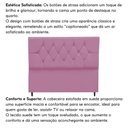 Ver imagem 3 de Cabeceira Solteiro Cama Box Estofada 90 Cm Suede Lisboa Rosa