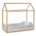 Ver imagem 1 de Mini Cama Theo - Branco Fosco com Madeira Pinus