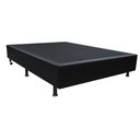 Ver imagem 2 de Cama Base Box Casal Sintético Preto 38x138x188