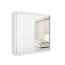 Ver imagem 1 de Guarda Roupa Mdf Titanium 2 Portas Espelho Branco