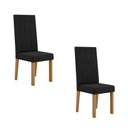 Ver imagem 1 de Kit 2 Cadeiras Nice com Espaldar – Tecido Veludo Suede Pés em Mdf com Sapatilhas Plásticas Mel/