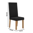 Ver imagem 6 de Kit 2 Cadeiras Nice com Espaldar – Tecido Veludo Suede Pés em Mdf com Sapatilhas Plásticas Mel/