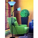 Ver imagem 2 de Luminária Abajur Chão Duo Floor Pedestal Articulada Lustre Decoraçao Iluminaçao