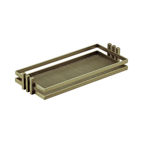 Bandeja Multiuso Hara Lívia 32,5 x 14 cm:Champanhe