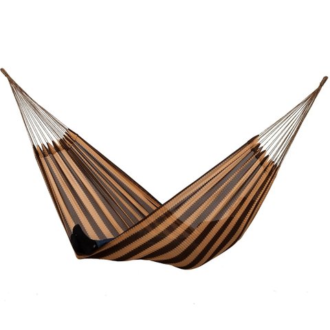 Rede de Dormir Descanso Náilon Amazona impermeável Marrom e Caramelo