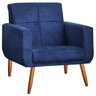 Poltrona Decorativa Suede Linda Marinho – Móveis Aguias - 1