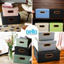 Ver imagem 4 de Caixa Organizadora Linho Grande Dello 36x36x16,5cm Armazenamento de Objetos Diversos Preto