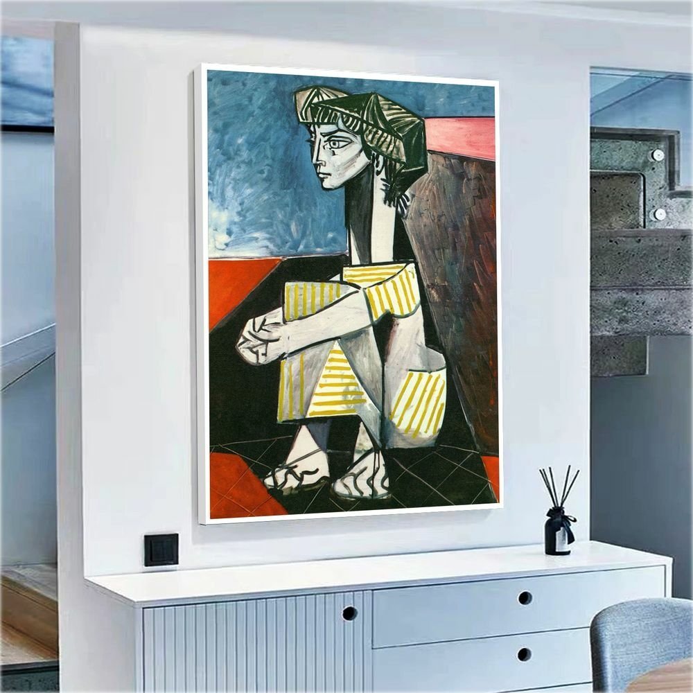 Quadro Retrato De Jacqueline Roque De Braços Cruzados:150x100