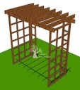 Ver imagem 6 de Pergolado de Madeira 2,20x1,35 Metros - Modelo Carménère - Pensemadeiras - Única Único