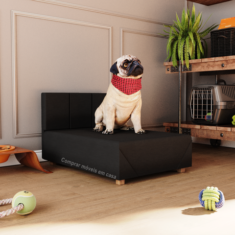 Cama Box Pet Cachorro Porte Menor 60 cm Magie Cor Preto - Comprar Moveis em Casa