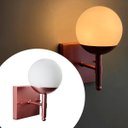 Ver imagem 2 de Arandela Luminária de Parede Moderna Quadrada Rose Gold Vidro Globo 12cm Decoração Iluminação Casa