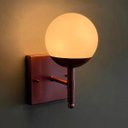 Ver imagem 1 de Arandela Luminária de Parede Moderna Quadrada Rose Gold Vidro Globo 12cm Decoração Iluminação Casa