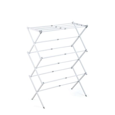 Varal Vertical de Chão Retrátil Dobravél 3 Andares Branco - Powermaid