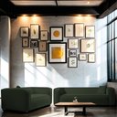 Ver imagem 2 de Kit Sofá 3 Lugares 200cm e Poltrona Decorativa Escritório Orgânico Cecília Linho Verde