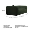 Ver imagem 3 de Kit Sofá 3 Lugares 200cm e Poltrona Decorativa Escritório Orgânico Cecília Linho Verde