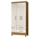 Ver imagem 1 de Guarda Roupa Solteiro 82cm 3 Portas Zeno Freijó/off Z17 - Mpozenato