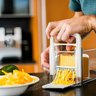 Cortador Queijo Presunto Mortadela Fatiador Ralador Manual Sanduiche Comida Preparos Cozinha Balcao  - 4