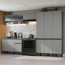 Ver imagem 1 de Armário De Cozinha Completa 320Cm Cinza Nice Madesa 02 Cinza