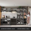 Ver imagem 6 de Armário De Cozinha Completa 320Cm Cinza Nice Madesa 02 Cinza