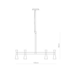 Pendente Led Champagne 36w 3000k Luz Amarela Yamamura - 3