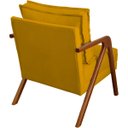 Ver imagem 5 de Poltrona Decorativa para Sala Recepção Consultório Reforçada em Madeira Maciça Shine Suede