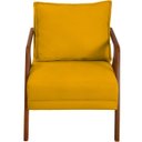 Ver imagem 3 de Poltrona Decorativa para Sala Recepção Consultório Reforçada em Madeira Maciça Shine Suede