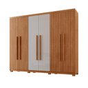 Ver imagem 2 de Guarda-Roupa Frisado 100% MDF 6 Portas e 2 Gavetas com Pés Veracruz