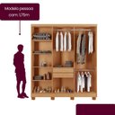 Ver imagem 4 de Guarda-Roupa Frisado 100% MDF 6 Portas e 2 Gavetas com Pés Veracruz