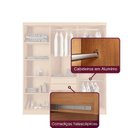 Ver imagem 5 de Guarda-Roupa Frisado 100% MDF 6 Portas e 2 Gavetas com Pés Veracruz