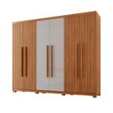 Ver imagem 2 de Guarda-Roupa Frisado 100% MDF 6 Portas e 2 Gavetas com Pés Veracruz