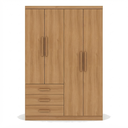 Ver imagem 1 de Guarda Roupa Casal Master 4 Portas 3 Gavetas Cinamomo Formimóveis