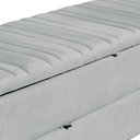 Ver imagem 4 de Calçadeira Recamier Baú Sapateira Casal 140cm Ayla Veludo Tampo Reto - Estopar Ayla 140cm Veludo Pra